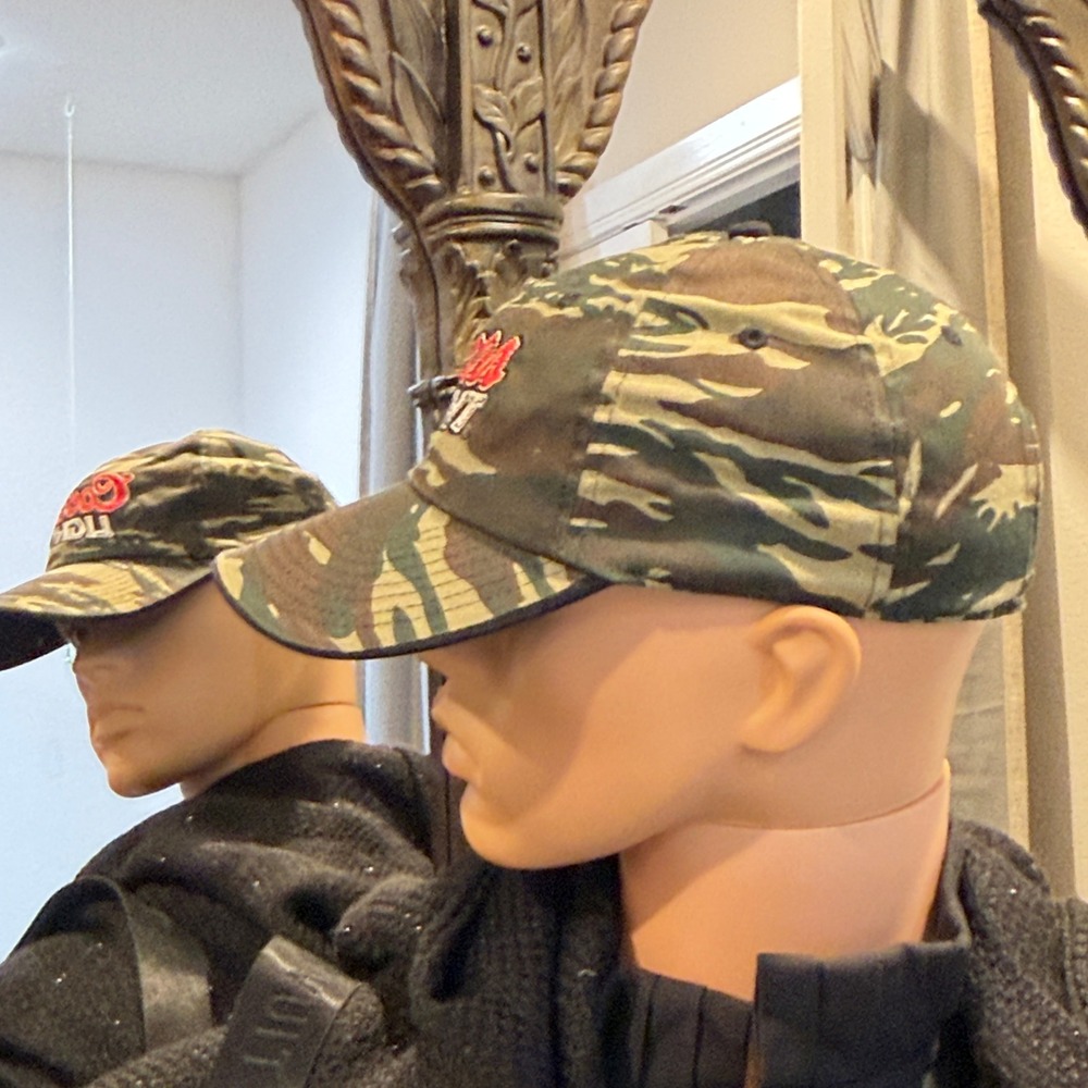 Coors Light Baseball Hat OSFM Mens Tiger Stripe Camo Adjustable Green Brown